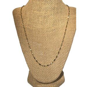 Vintage NAPIER Gold Plated Diamond Cut Chain Link Necklace Layer Estate 30" Long